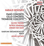 the album cover for Genzmer / Triendl / Matiakh - Piano Concerto 1 / Cello Concerto / Trombone