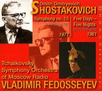the album cover for Shostakovish / Fedosseyev - Five Nights