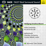 the album cover for Mozart / Netherlands Chamber Orchestra / Nikolic - Violin Concertos 207 & 219
