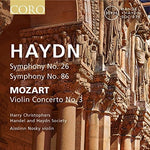 the album cover for George Frideric Handel - Symphonies 26 & 86 / Violin Concerto 3