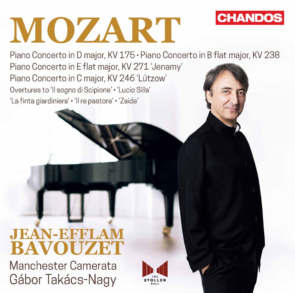 the album cover for Mozart / Bavouzet / Takacs-Nagy - Piano Concertos 5