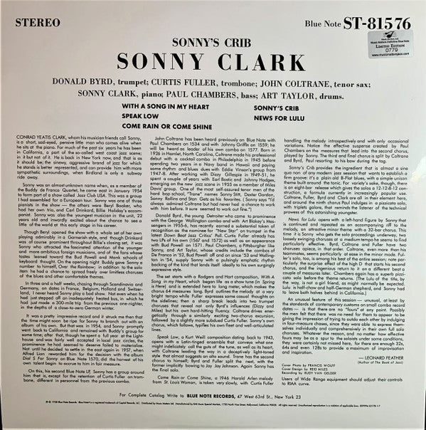 Sonny Clark : Sonny's Crib (2x12", Album, Ltd, RE, 180)