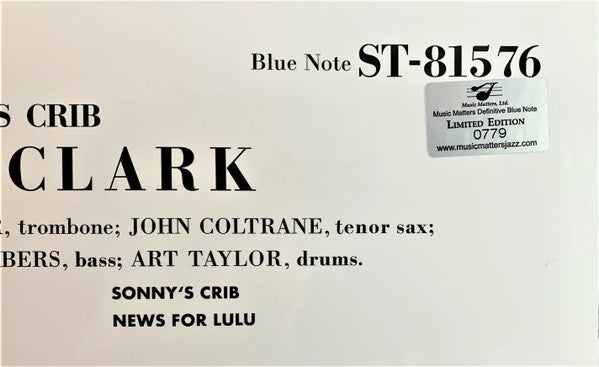 Sonny Clark : Sonny's Crib (2x12", Album, Ltd, RE, 180)