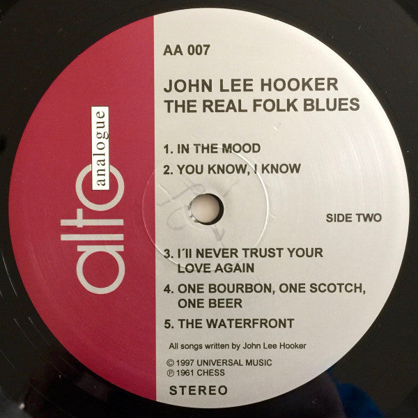 John Lee Hooker : The Real Folk Blues (LP, Album, RE, RM, 180)