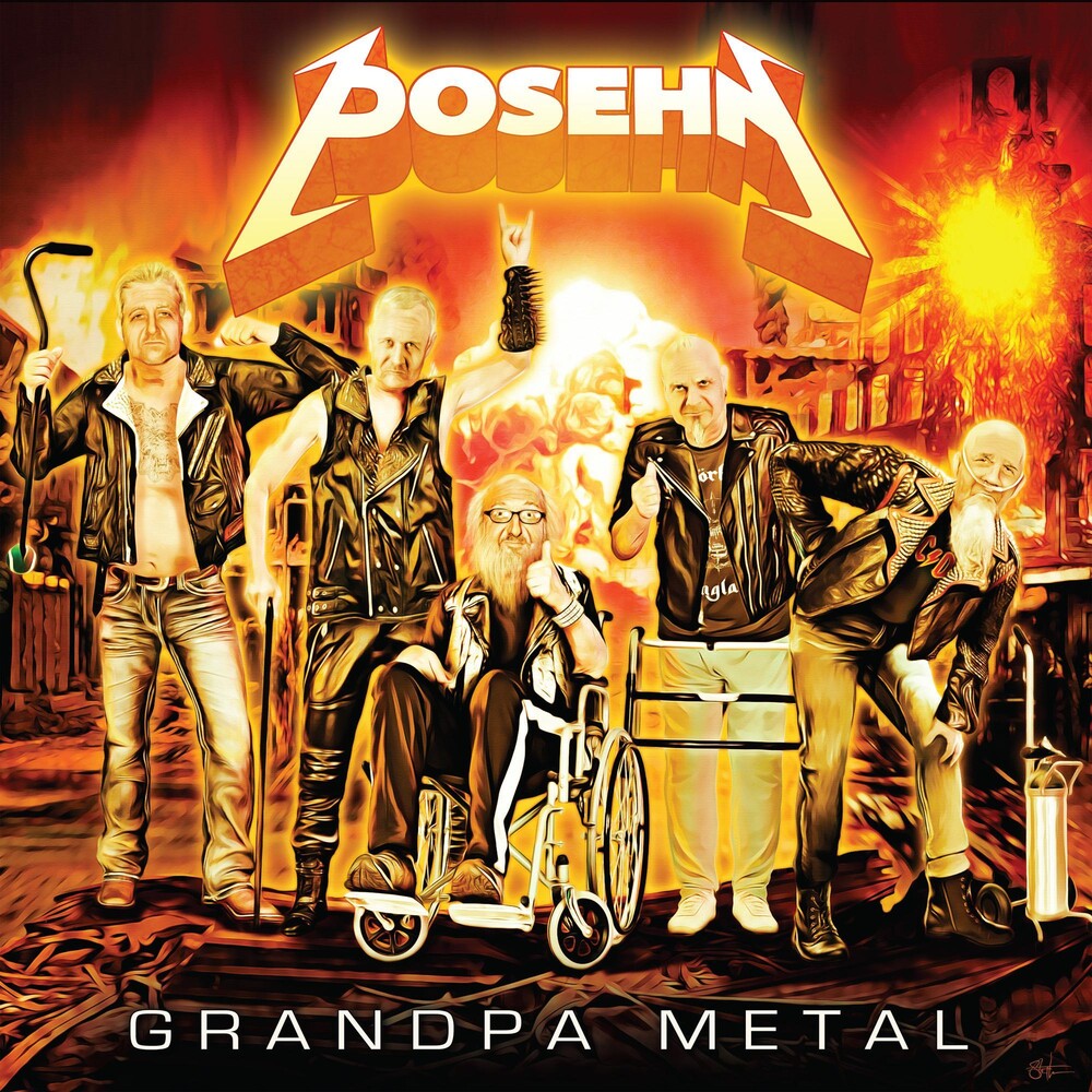 the album cover for Posehn - Grandpa Metal [LP]