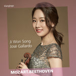 the album cover for Beethoven / Mozart - Ji Won Song Plays Mozart & Beethoven