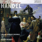 the album cover for John Mark Rozendaal - Virtuoso Handel