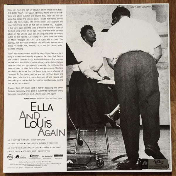 Ella* And Louis* : Ella And Louis Again: Volume One (2x12", Album, Mono, Ltd, RE, RM, 200)