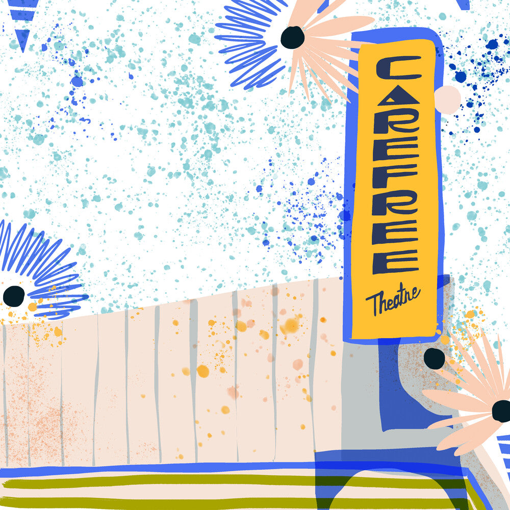 the album cover for Surfer Blood - Carefree Theatre [Blue LP]