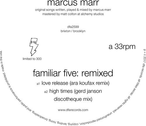 the album cover for Marcus Marr - Familiar Five: Remixed
