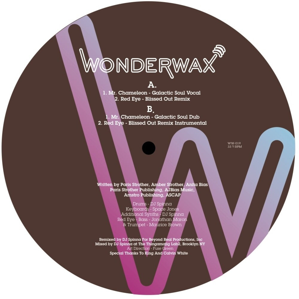 the album cover for King - Mr Chameleon / Red Eye (Dj Spinna Remixes)