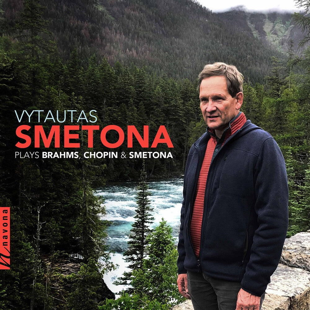the album cover for Brahms / Vytautas Smetona - Vytautas Smetona Plays