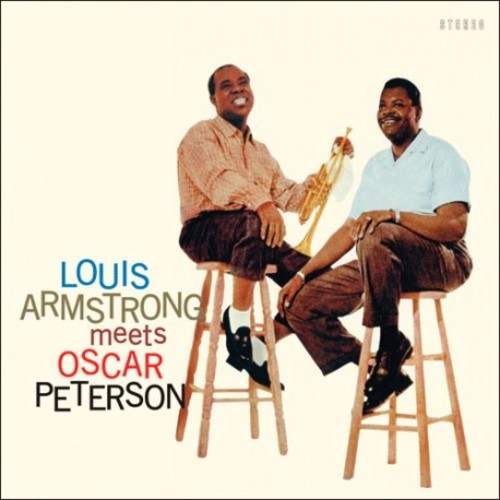 the album cover for Louis Armstrong - Meets Oscar Peterson [Colored Vinyl] [Limited Edition] [180 Gram] [Remastered]