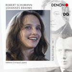 the album cover for Brahms / Grimaud - Early Recordings 1