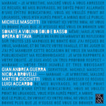 the album cover for Mascitti - Sonate a Violino Solo E Basso