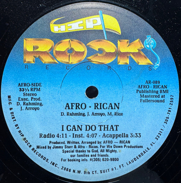 Afro-Rican : I Can Do That(12")