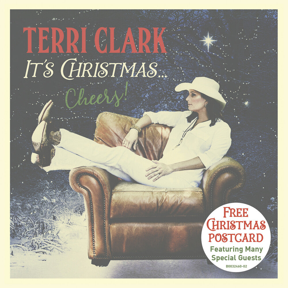the album cover for Terri Clark - It's Christmas...Cheers!