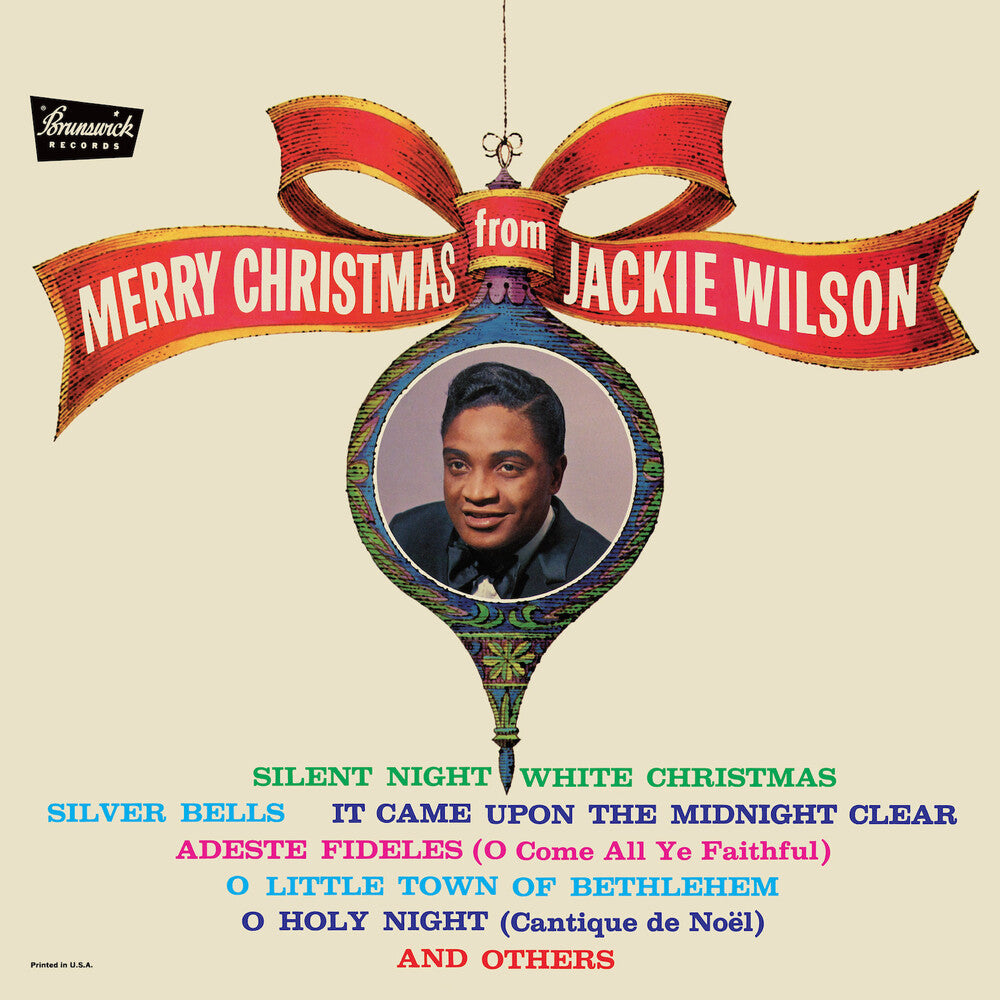 the album cover for Jackie Wilson - Merry Christmas From Jackie Wilson - Red [Colored Vinyl]