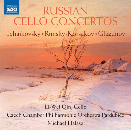 the album cover for Tchaikovsky / Qin - Russian Cello Concertos
