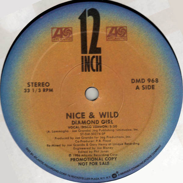 Nice & Wild : Diamond Girl (12", Single, Promo)
