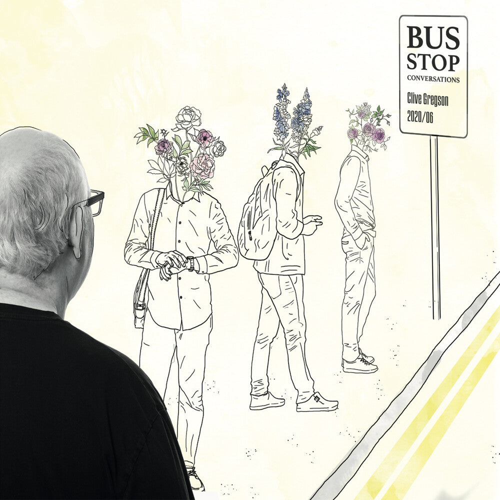 the album cover for Clive Gregson - Bus Stop Conversations (2020-06)