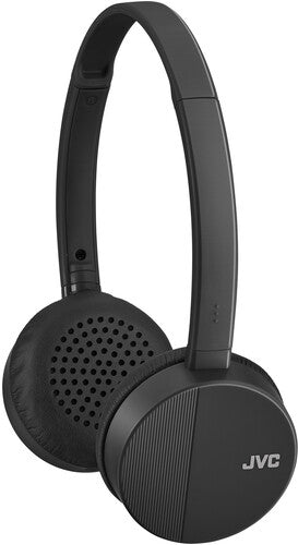 JVC HAS23WB Flats Bluetoothヘッドホン 折りたたみ式フラットデザイン - マイク&amp;リモコン付き (ブラック)