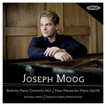 the album cover for Joseph Moog - Brahms: Piano Concerto No. 1