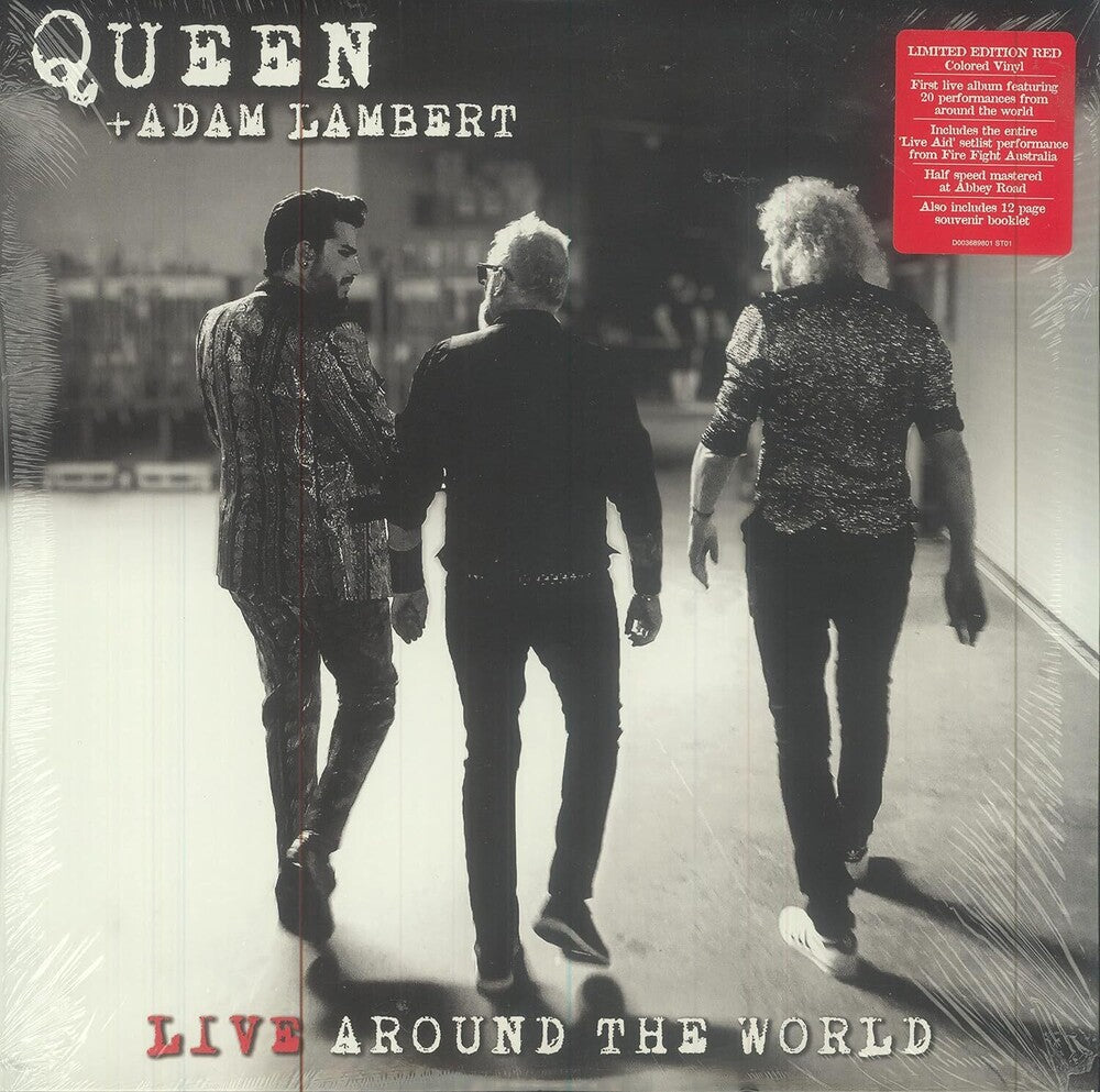 the album cover for Adam Lambert - Live Around The World [Indie Exclusive Limited Edition Red 2LP]
