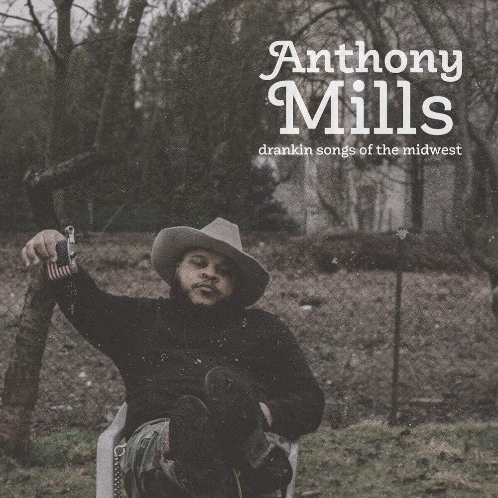 the album cover for Anthony Mills - Drankin Songs Of The Midwest [Clear Vinyl] [180 Gram] (Red)