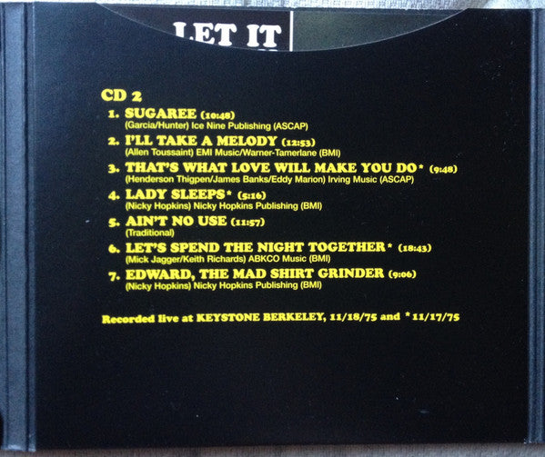 Jerry Garcia Band* : Let It Rock (Keystone Berkeley, November 17 & 18, 1975) (2xHDCD, Album)