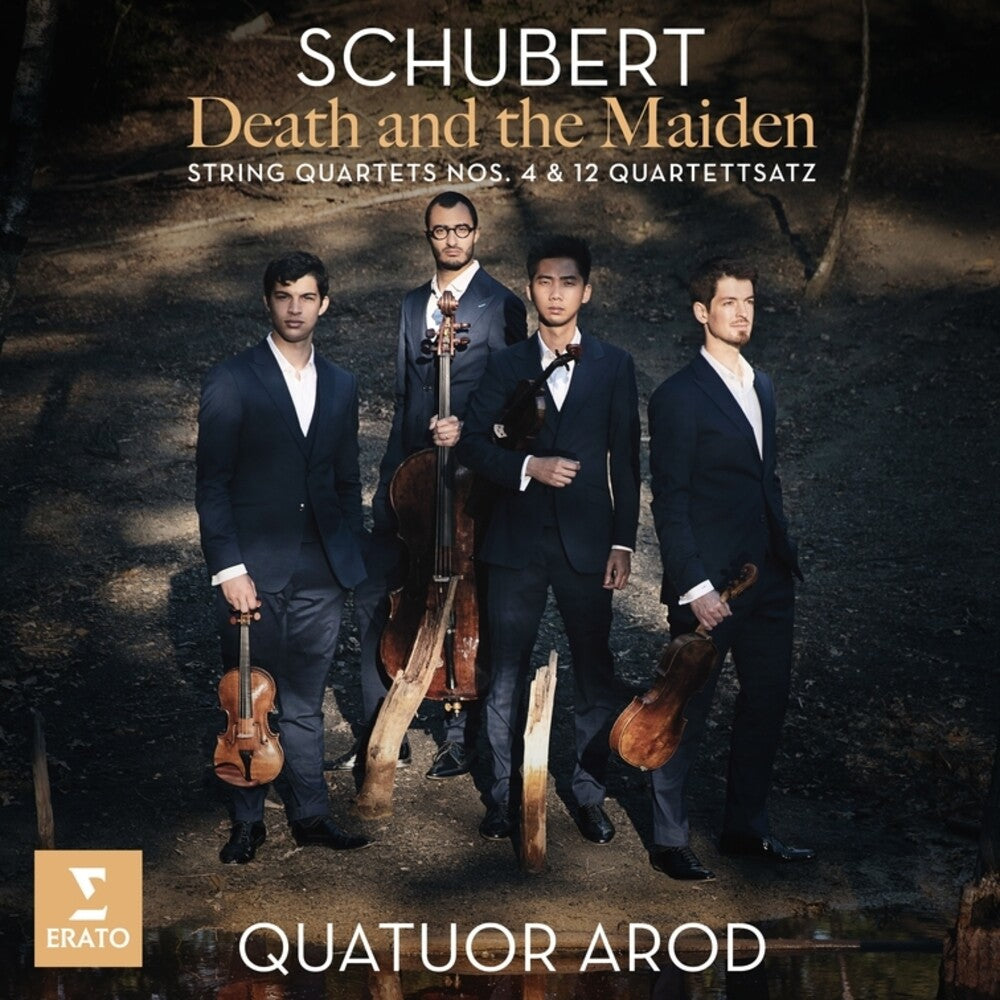the album cover for Quatuor Arod - Schubert: Death and the Maiden String Quartets N0. 4 & 12