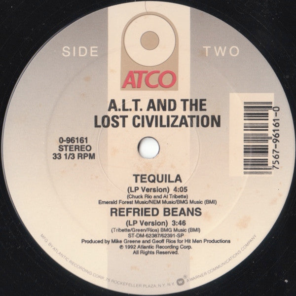 A.L.T. And The Lost Civilization : Tequila (12", Single)