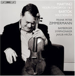 the album cover for Bartok / Zimmermann / Hrusa - Violin Concertos 1 & 2