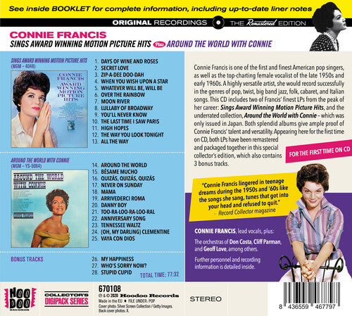 Connie Francis - Sings Award Winning Motion Picture Hits / Around The World With Connie [Digipak With Bonus Tracks] (CD)
