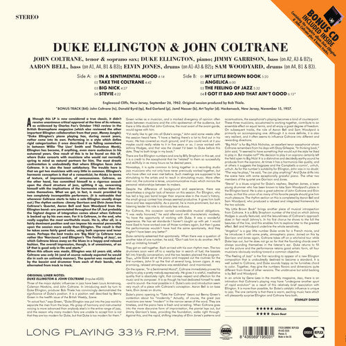 Duke Ellington y John Coltrane [Vinilo de 180 gramos con pistas extra y CD extra] (Vinilo)