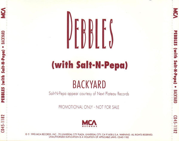 Pebbles With Salt-N-Pepa* : Backyard (CD, Single, Promo)