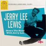 the album cover for Jerry Lee Lewis - Down The Road With Jerry Lee (10in) (Blue) [Colored Vinyl]