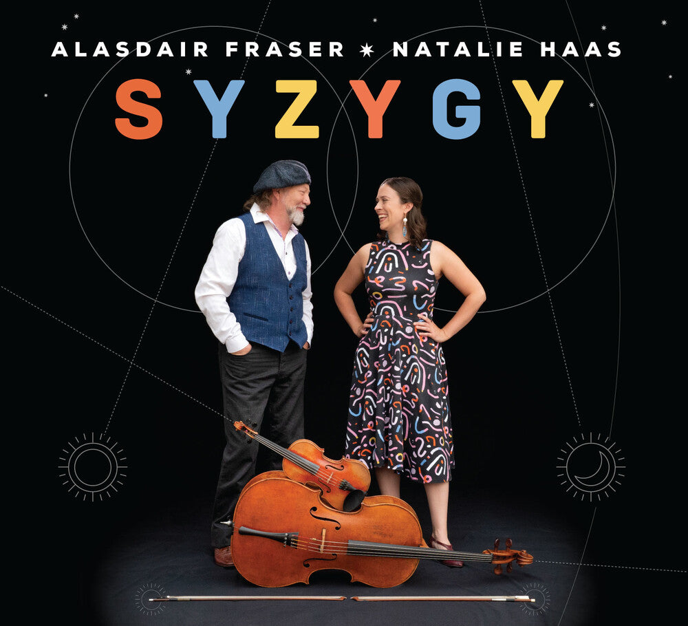 the album cover for Alasdair Fraser / Haas,Natalie - Syzygy