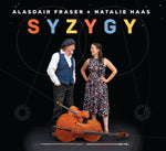 the album cover for Alasdair Fraser / Haas,Natalie - Syzygy