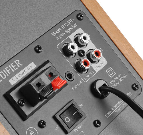 Edifier R1280Ts Powered Bookshelf Speakers - 42 Watts (Walnut)