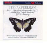 the album cover for Sibelius / Ravel / Perlman, Itzhak - Lalo Sibelius Ravel