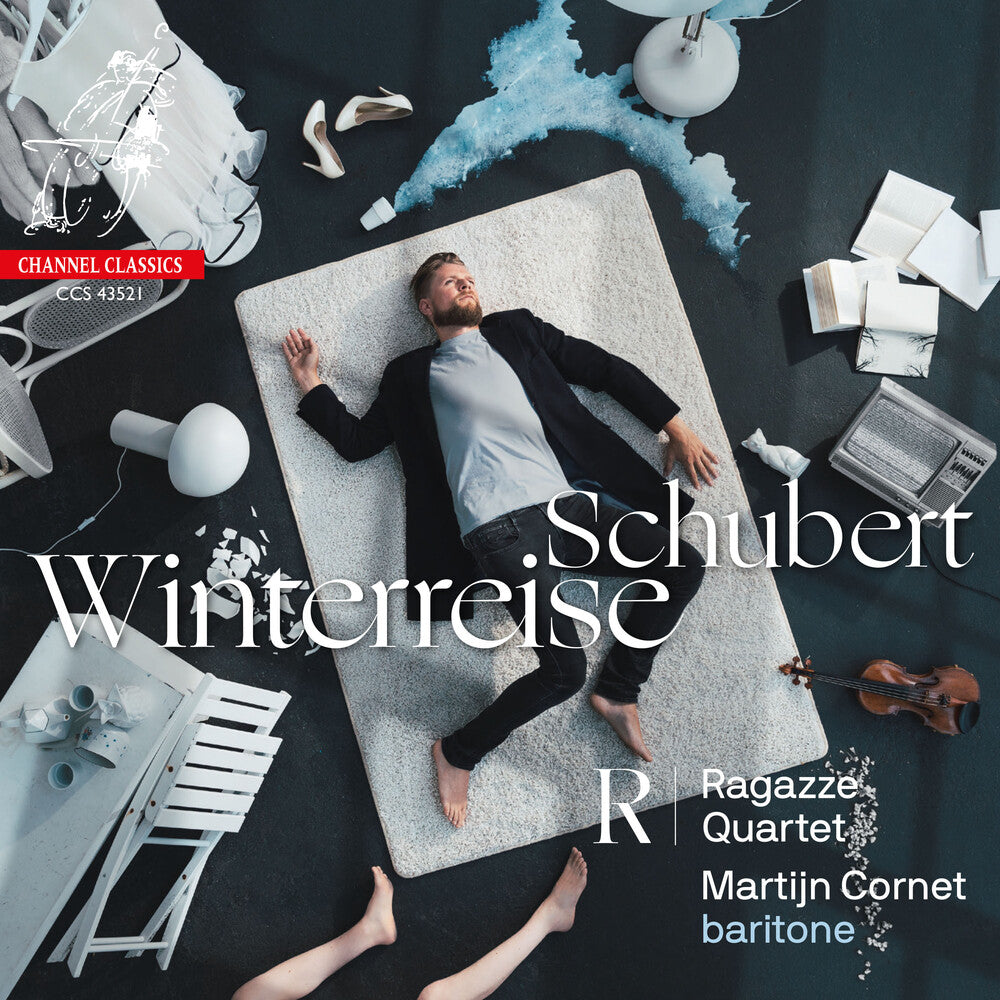 the album cover for Martijn Cornet/ Ragazze Quartet - Schubert: Winterreise (Arr. Wim ten Have)