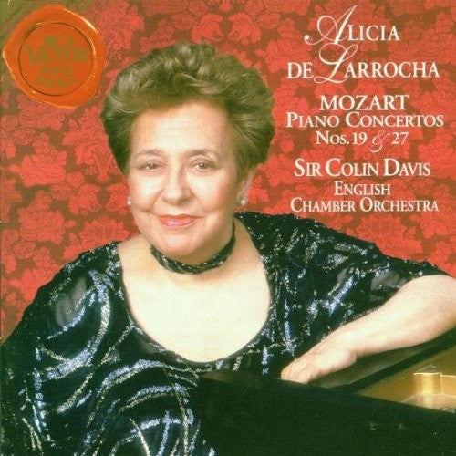 the album cover for Mozart / De Alicia Larrocha / Davis - Piano Ctos No 19