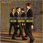 the album cover for Quatuor Modigliani - Haydn - Bartok - Mozart