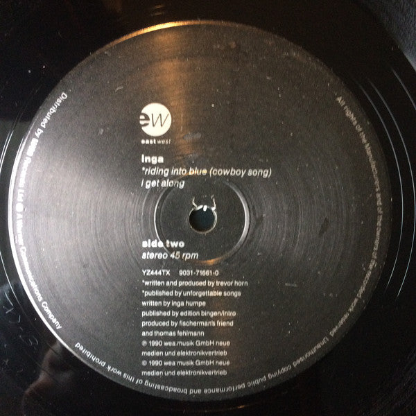 Inga* : Riding Into Blue (Cowboy Song) (Kiss My Horse Mix) (12")