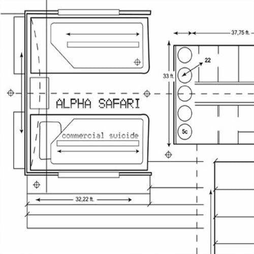 the album cover for Alpha Safari - Commercial Suicide