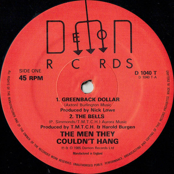 The Men They Couldn't Hang : Greenback Dollar (12", EP)