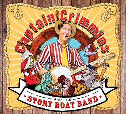 the album cover for Captain Crimmins and The Story Boat Band - All Aboard!