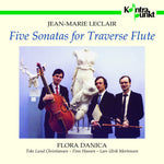 the album cover for Leclair / Christiansen / Hansen - 5 Sonatas for Trans. Flute