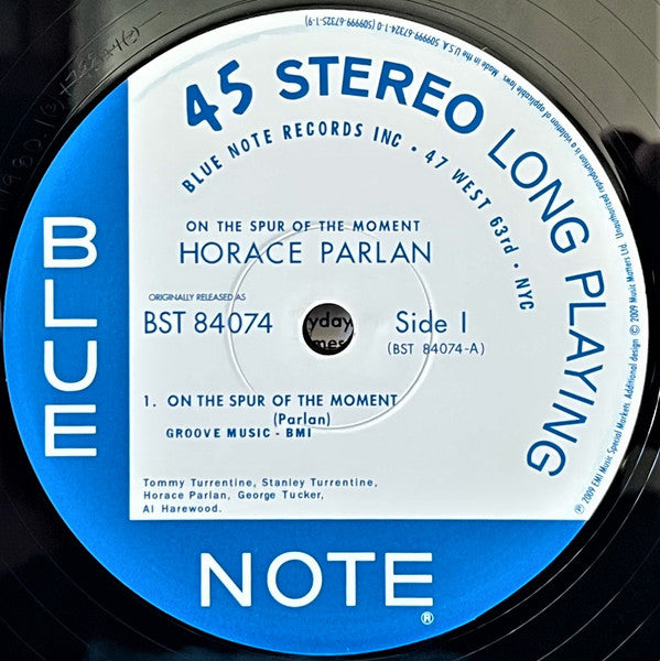 Horace Parlan : On The Spur Of The Moment (2xLP, Album, Ltd, Num, RE, 180)